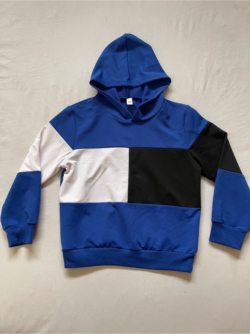 Kids Blue White Black Hoodie Sweatshirt | Boys Small 6/7 | Unbranded